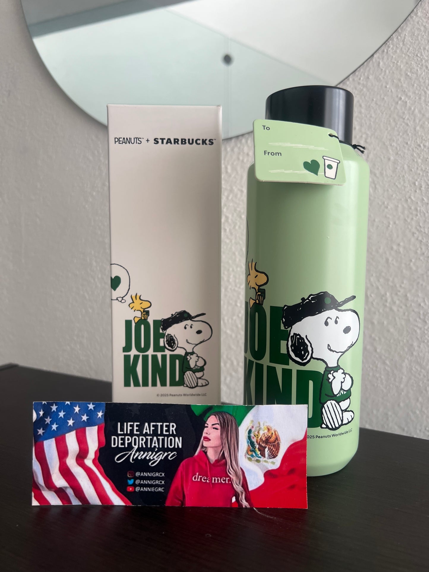 Peanuts Green Stainless Steel Tumbler