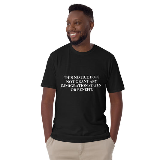IMMIGRATION NOTICE Short-Sleeve Unisex T-Shirt