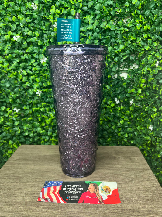 Glitter Scales Straw Tumbler