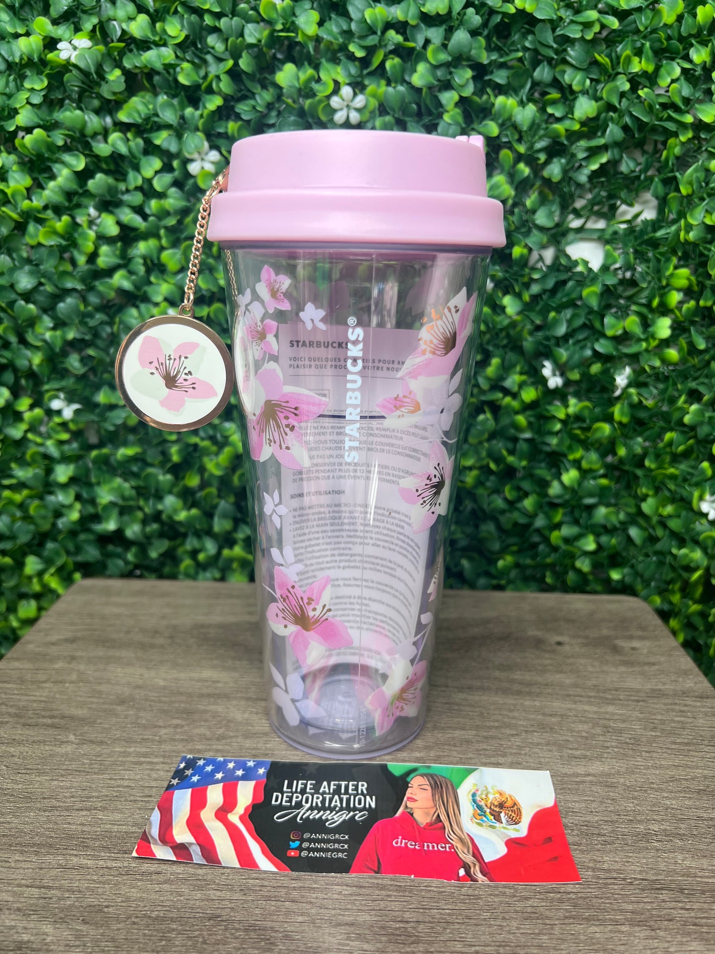 Cherry Blossom 16oz Plastic Charm Tumbler