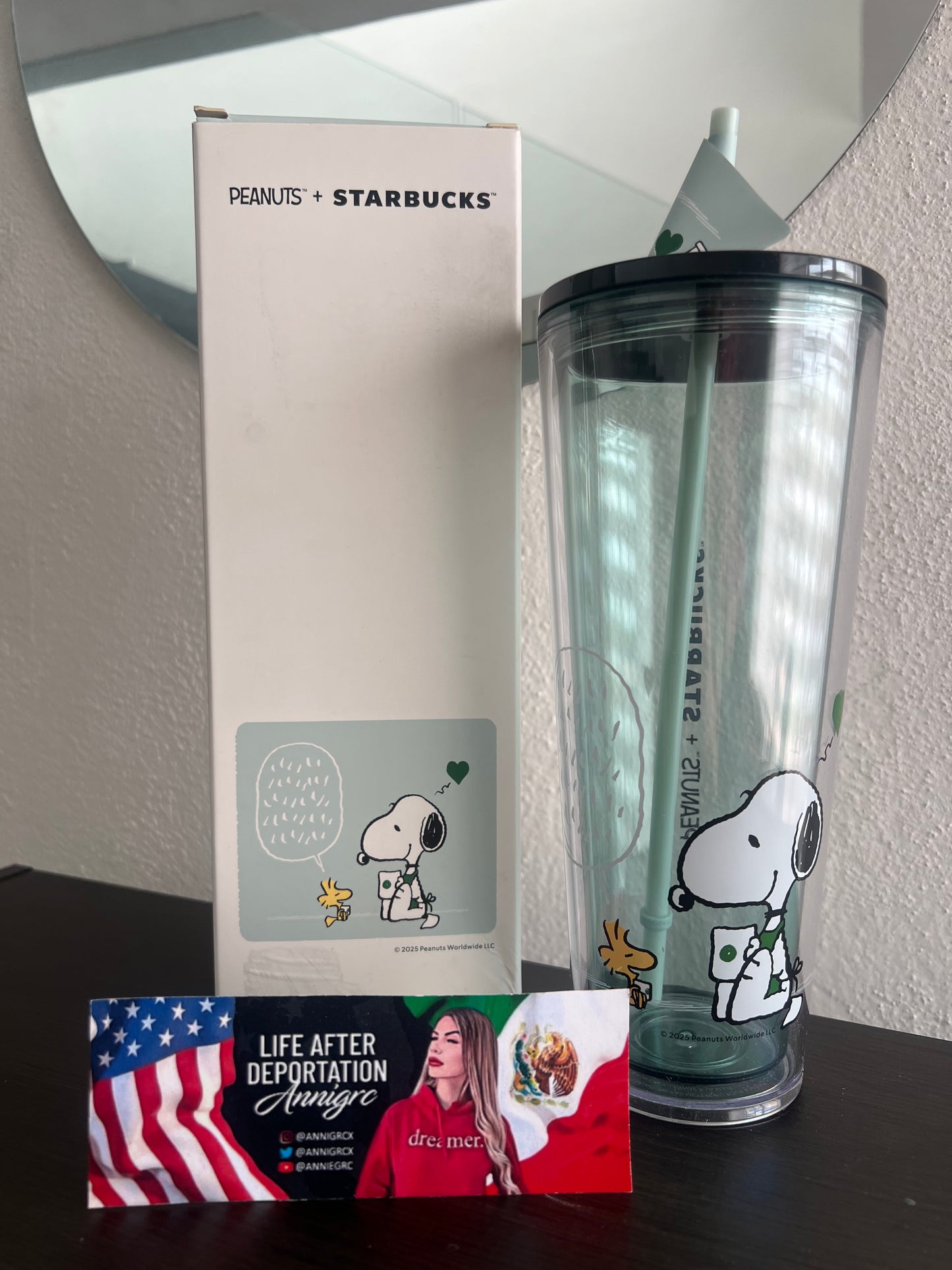 Peanuts Blue Straw Tumbler